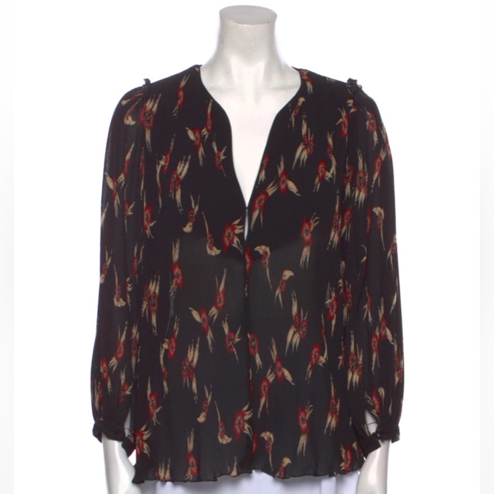 ISABEL MARANT
Floral Print V-Neck Blouse